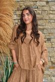 Kiti Paisley Damask Artist Smock Walnut